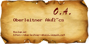 Oberleitner Akács névjegykártya